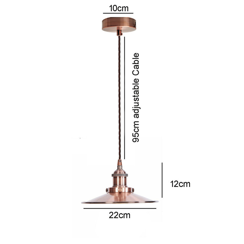 North Waterboro 1 - Light Single Pendant, Copper