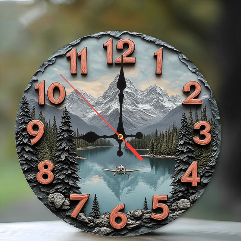 Horloge murale Mountain Lake