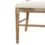 2 chaises de bar de style rétro - siège en bois d'hévéa et tissu doux brun foncé, avec 2 chaises rembourrées