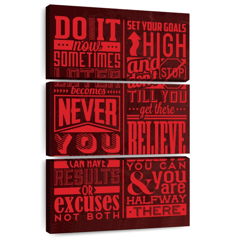 Tergel Motivation Set Red, 32" H x 20" W
