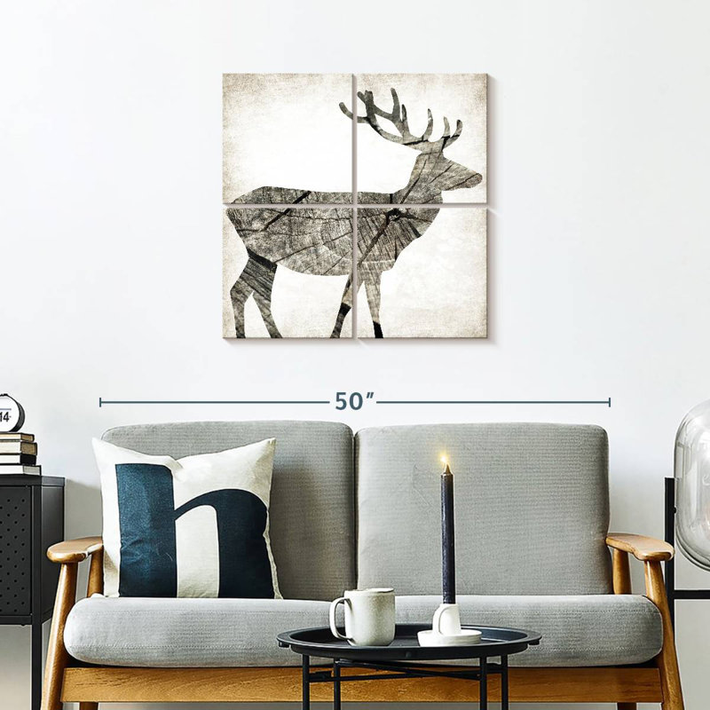 Brampt Wood Deer, 26" H x 26" W