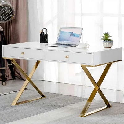 Modern Light Luxury Piano Lacquer Office Reception Home Writing Desk