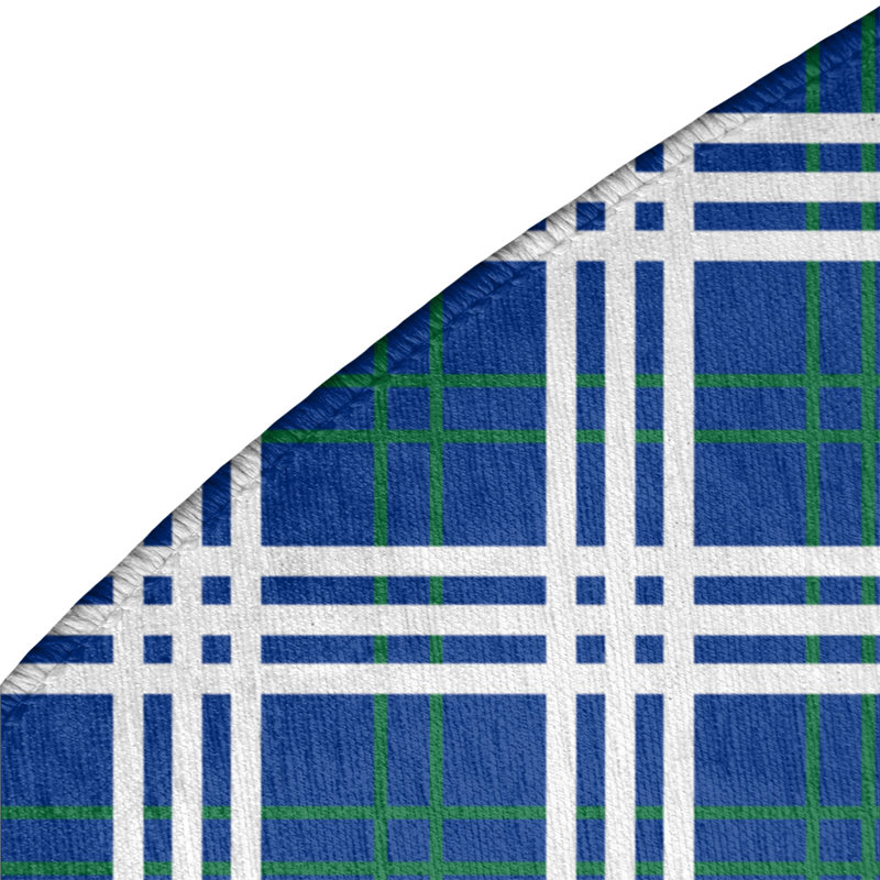 Plaid Indoor Rug, Round 5'
