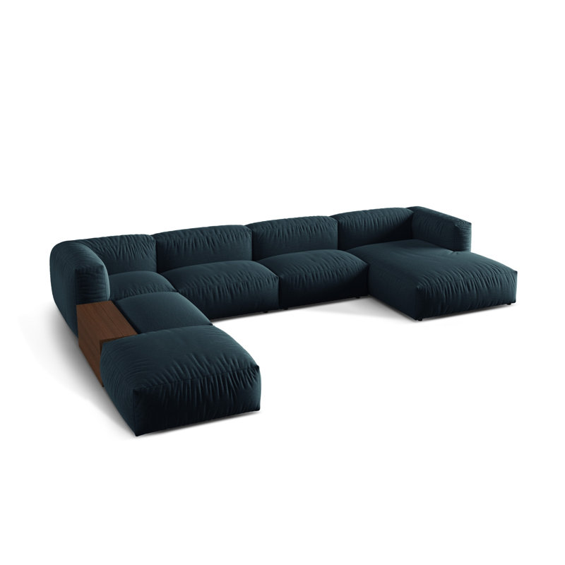 Carce 5 Seater Corner Sofa , Blue Jeans