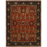 Doreen Hand Knotted Wool Southwestern Area Rug in Rust/Navy