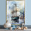 Vieux bateau d'expédition au port - Art mural sur toile