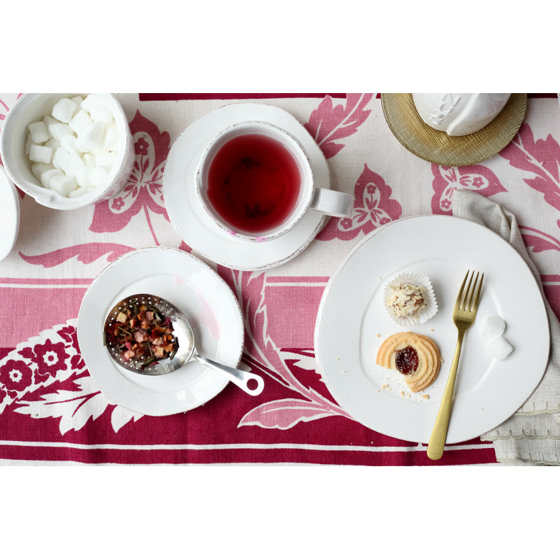 Lastra Handmade Stoneware Appetizer Plate, White