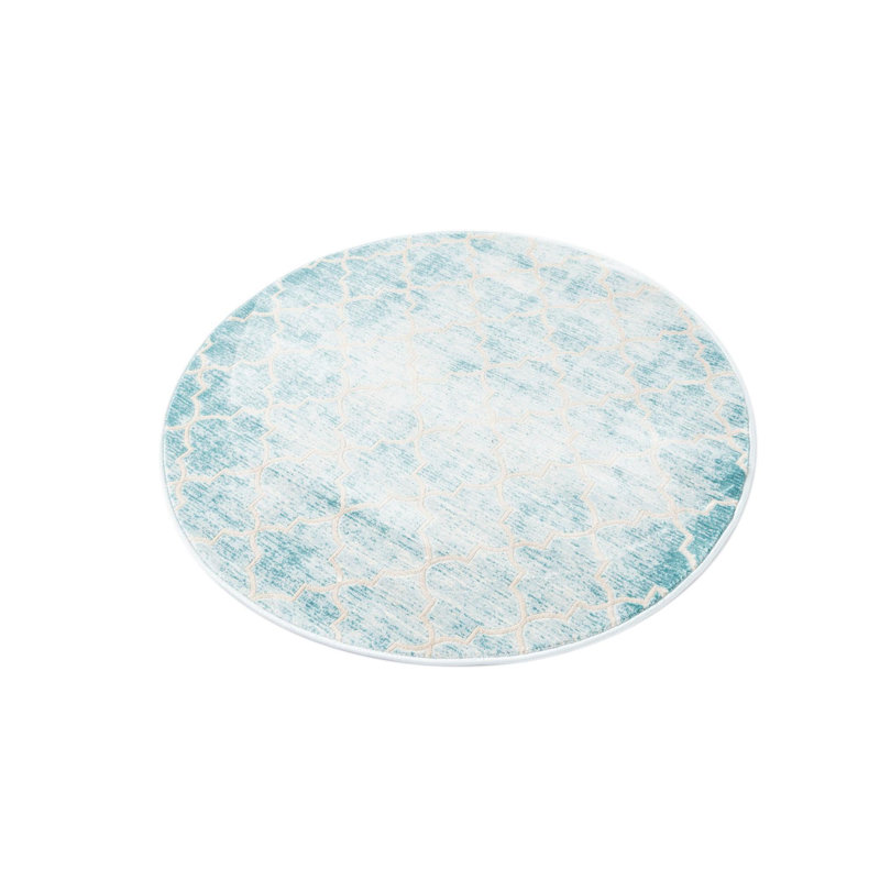 Antwanae Geometric Indoor Rug, Round 3'3"