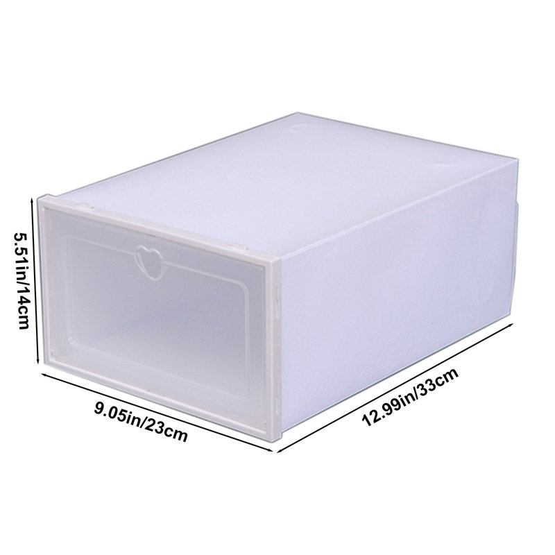 Transparent Plastic Shoe Box Organizer Large Peach Shoe Box Flip Drawer Shoe Box Household Shoe Box Thick Storage Boxes