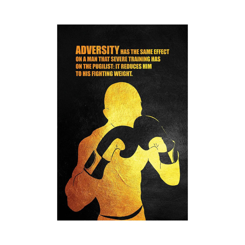 Adversity Fighting Weight by Adrian Baldovino - Wrapped Canvas Gallery-Wrapped Canvas Giclée