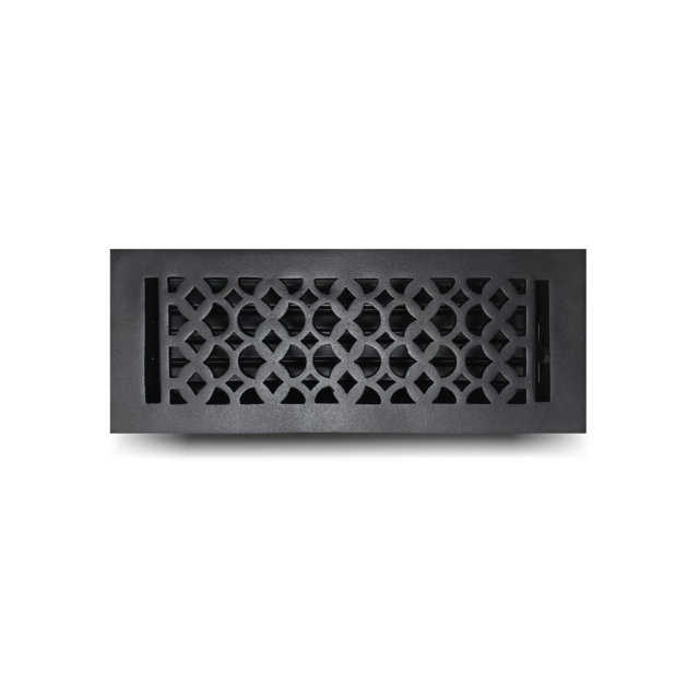Grille en métal, Noir, 12" L x 4" W x 2.35" H