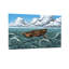 Bateau en bois sur les vagues de la mer orageuse-971361775-971361808-971361811