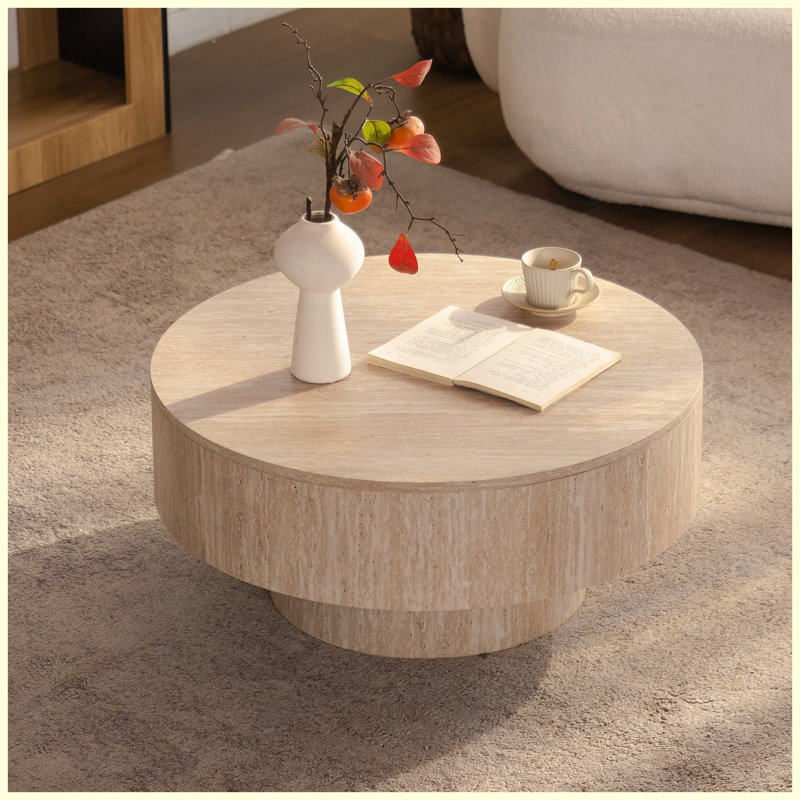 Table basse 27,56 po Travertine Beige