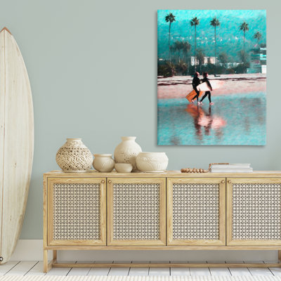 Art mural sur toile  Surfers Beach Break par Graffi *ee Studios