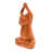 Hand Crafted Yoga Cat Wood Sculpture 