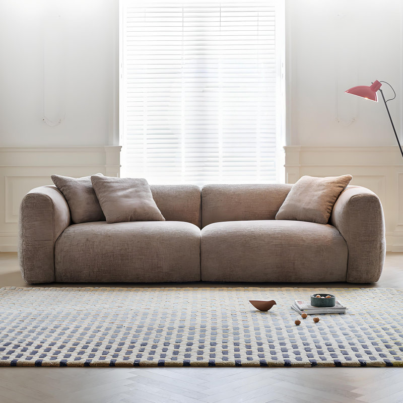 Canapé 102,36 po en chenille taupe, 102.36" W