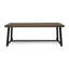 Table d'extérieur en bois moderne et industrielle - Finition grise et noire