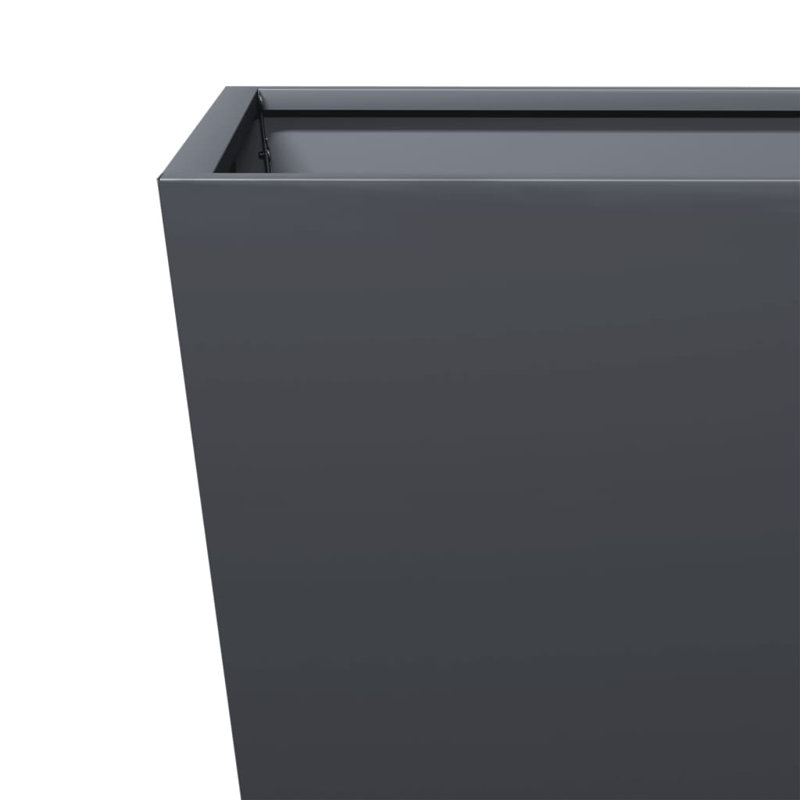 Aldegundo Metal Elevated Planter, Anthracite, 30cm H x 30cm W x 30cm D