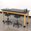 Diversified Spaces School Classroom Science Lab Table, 24"x48" Black Epoxy Table Top Worksurface, Solid Oak Wood, Made in USA