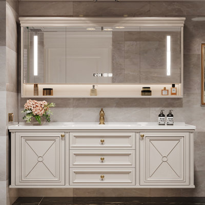 American medieval style bathroom cabinet