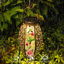 13.7" Solar Lanterns Outdoor Hanging Light Hummingbird  LED Glass Light