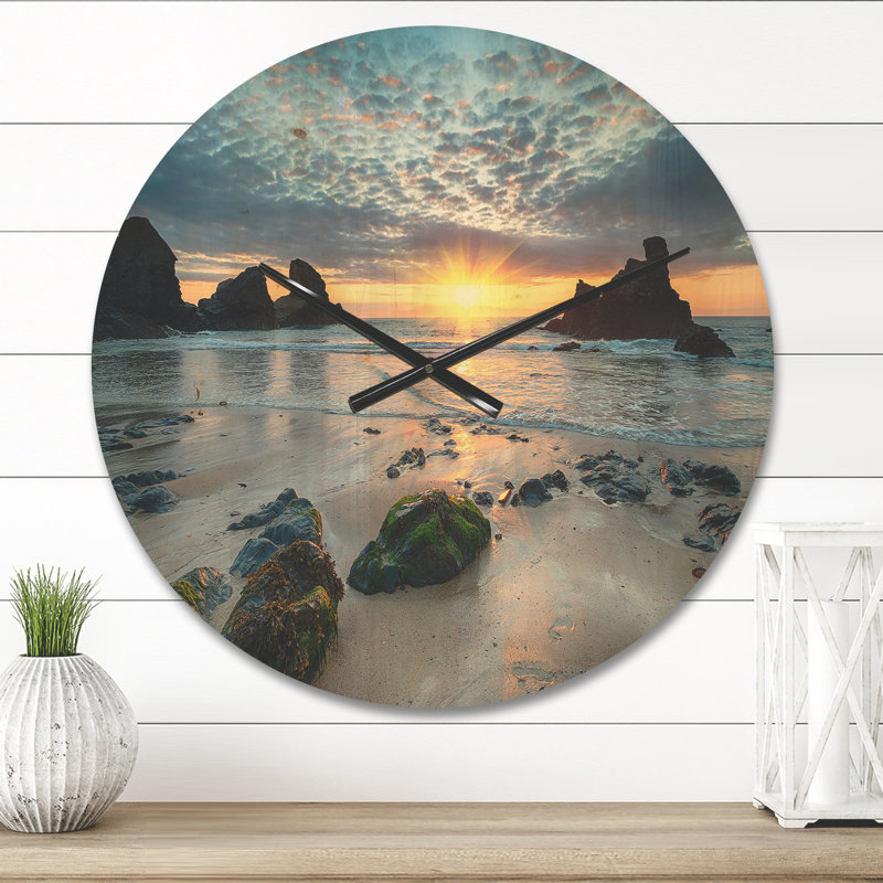 Magnifique horloge murale Porthcothan Bay, Moyenne