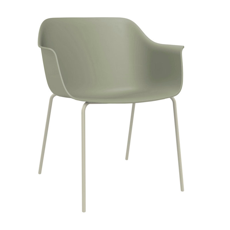 Fauteuil de patio Shape, Gris verdâtre