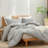 BESTOUCH Duvet Cover Set 100% Washed Cotton Linen Feel Lightweight-114986037-114986044