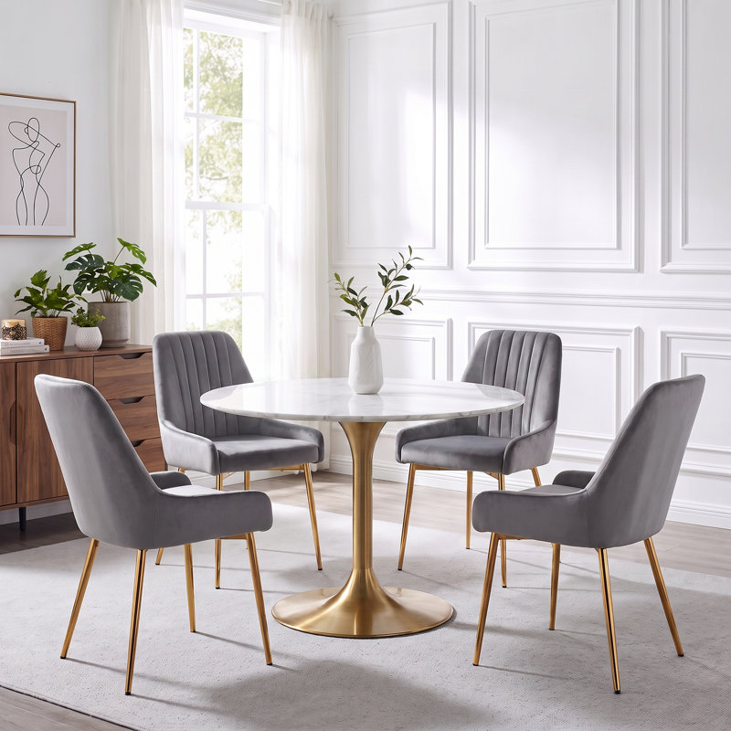 Chaise de salle à manger Maulsby, Gris, 4