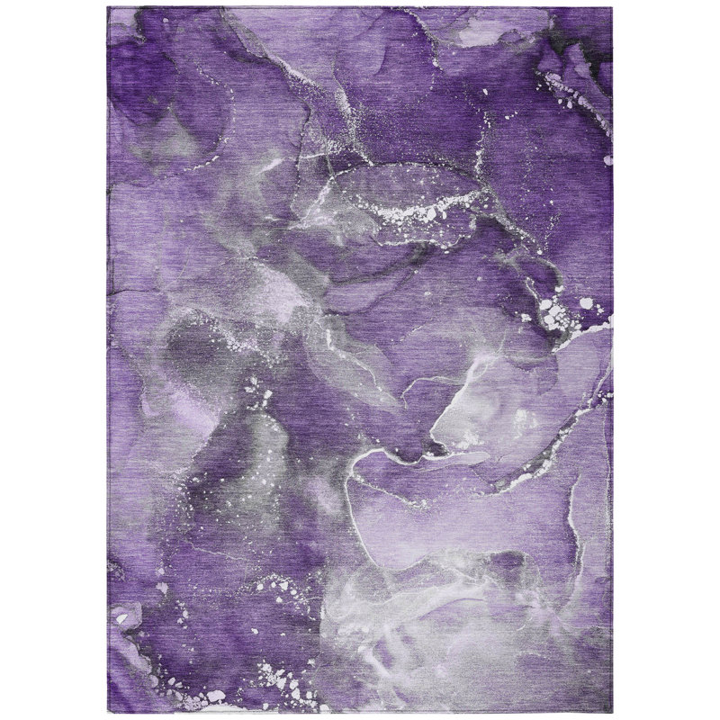 Kianalee Abstract Machine Woven Indoor / Outdoor Rug, Rectangle 5' x 7'6"