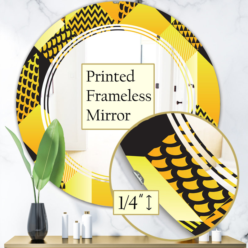 Miroir mural Hexagon, H 23,6 po x l 23,6 po