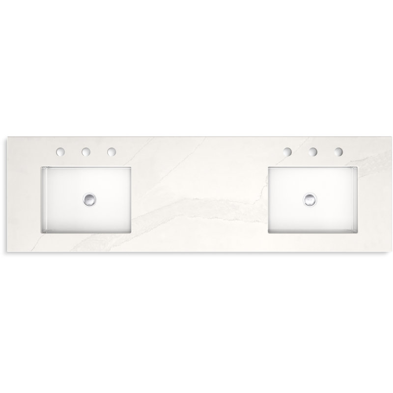 Helst 60-In Bathroom Vanity Set, White