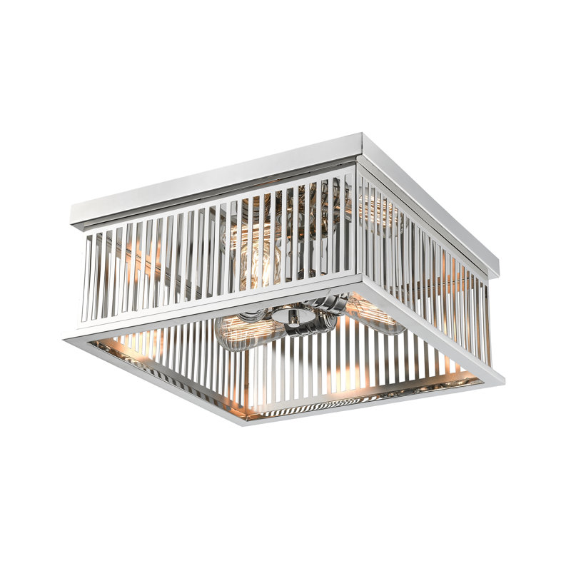 Beddingfield Flush Mount, Polished Nickel
