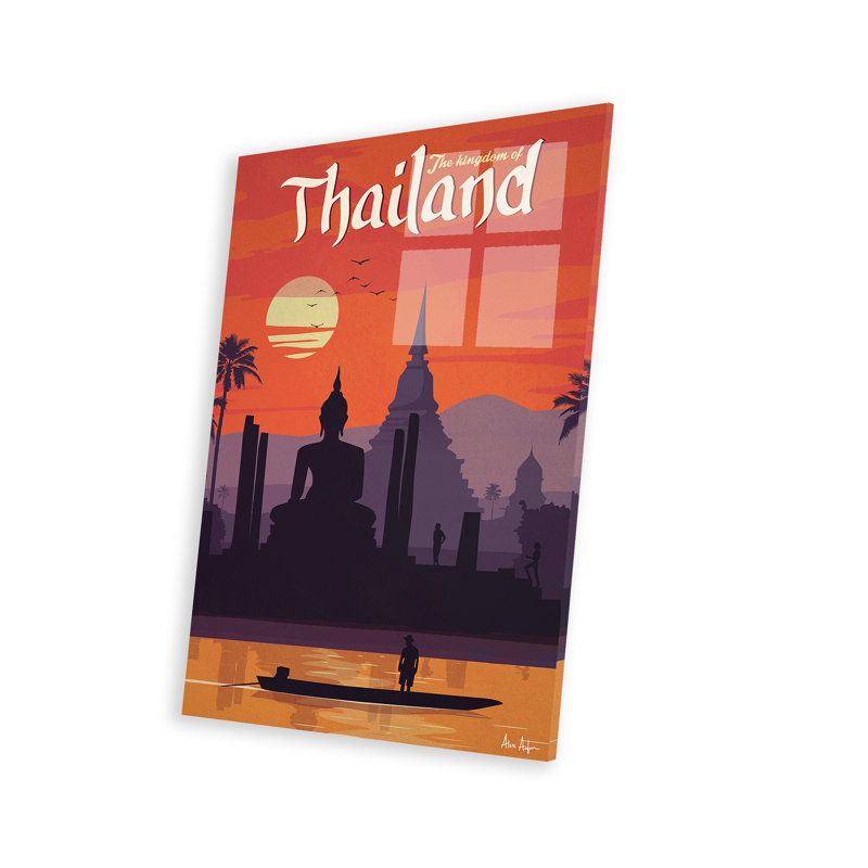 Thailande, reproduction sur verre acrylique