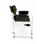 Chaise d'extérieur pliante rembourrée 1 pièce avec table d'appoint et poches de rangement