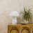 Mushroom 12.75 in. Vintage Inspired Modern LED Bedside Table Lamp with Frosted Glass Shade - Light Bulb Included