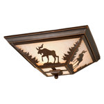 Homar Burnished Bronze 3 - Bulb Outdoor Flush Mount