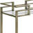 Neilo Rectangular Bar Cart in Clear and Wire Brass
