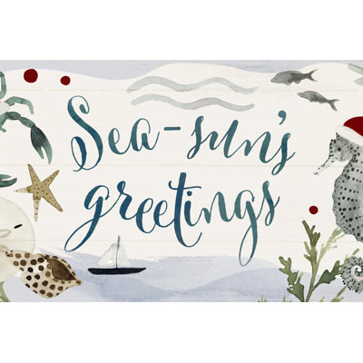 Sun-Kissed Christmas Collection D by Victoria Barnes - Typography Print