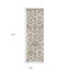 Tapis ivoire gris floral résistant aux taches-170082993