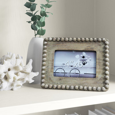 Castano Brown Wood Beaded Picture Frame