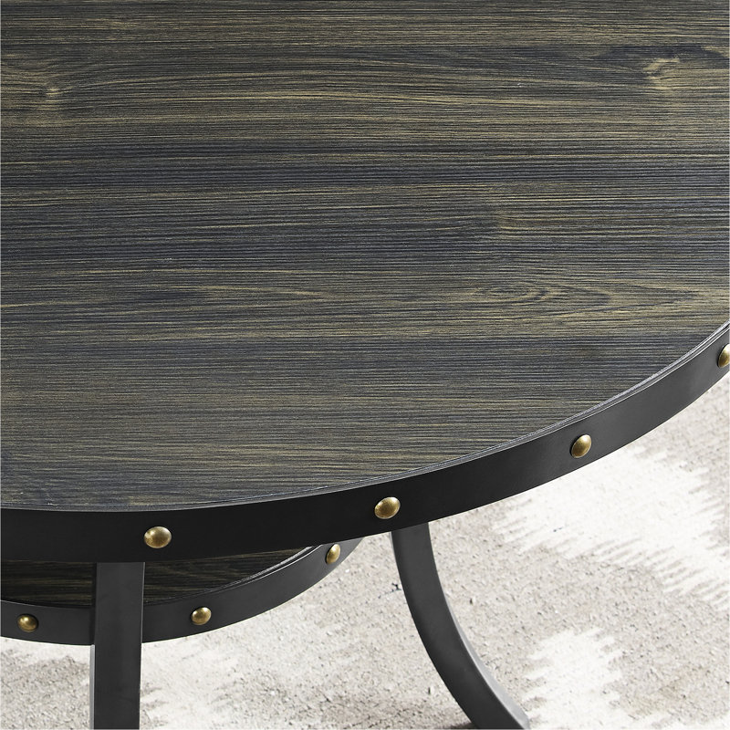 Table de bar ronde de 91 cm (36 po) avec 3 tabourets en tissu bleu, pieds en métal, rangement supplémentaire, table à manger ronde, chaises.