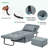 Multi-function Folding Ottoman Sofa Bed With Adjustable Backrest (Medium 36'' Width)-1688763593