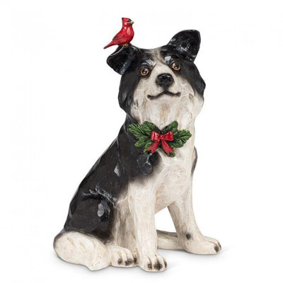 Christmas Dog With Cardinal