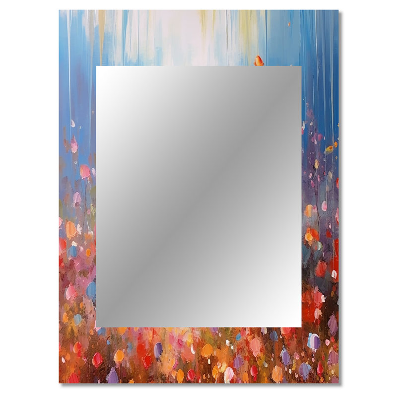 Couple marchant dans une romance artistique - miroir de couple, miroir mural bleu unique, impression d'art en métal