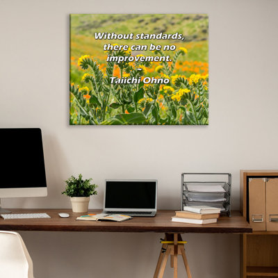 Artsy Quote "Without standards, there can be no improvement." By Taiichi Ohno Gallery Wrapped Canvas