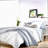 Luxury Cloud Comforter Set - Full/Queen Size - White - Soft Microsculpt Fabric - Ogee Pattern - Solid Color - Cozy Sham Included - Bedding Set