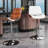 Xzayden Swivel Upholstered Adjustable Height Counter Stool,Bar Stool with Metal Frame-346393016-349276191