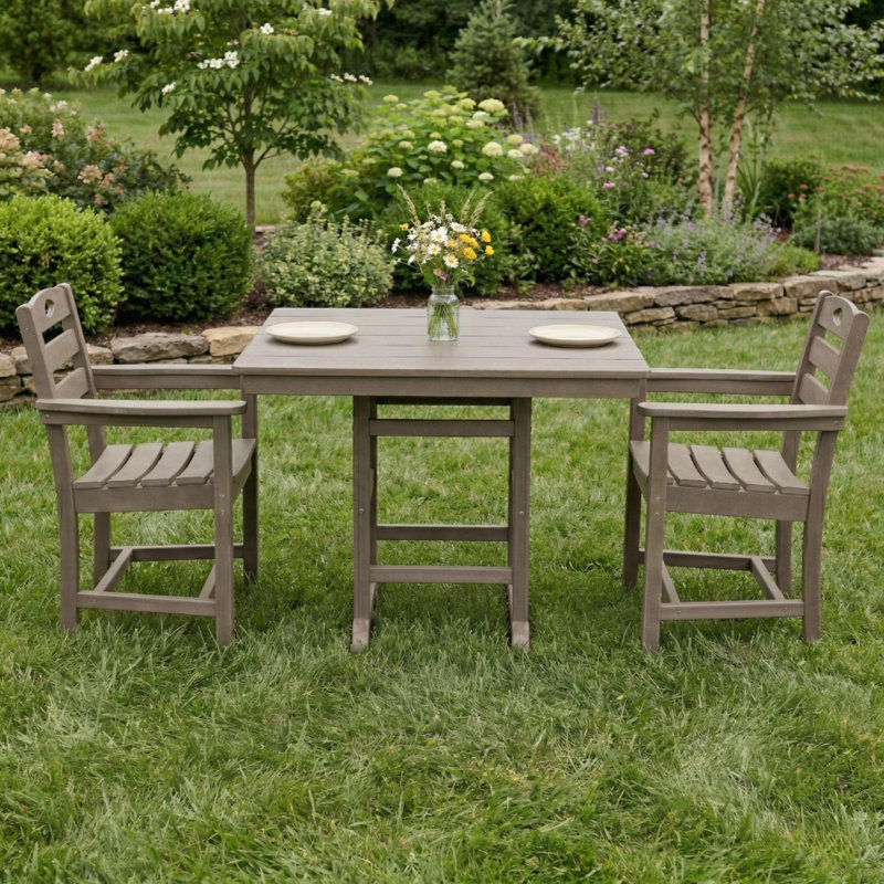 Ensemble repas d'extérieur pour terrasse, jardin, terrasse, Marron antique