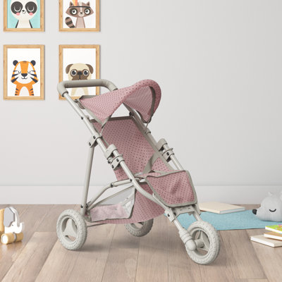 Olivia's Little World Doll Jogging-Style Stroller, Pink/Cream/Grey